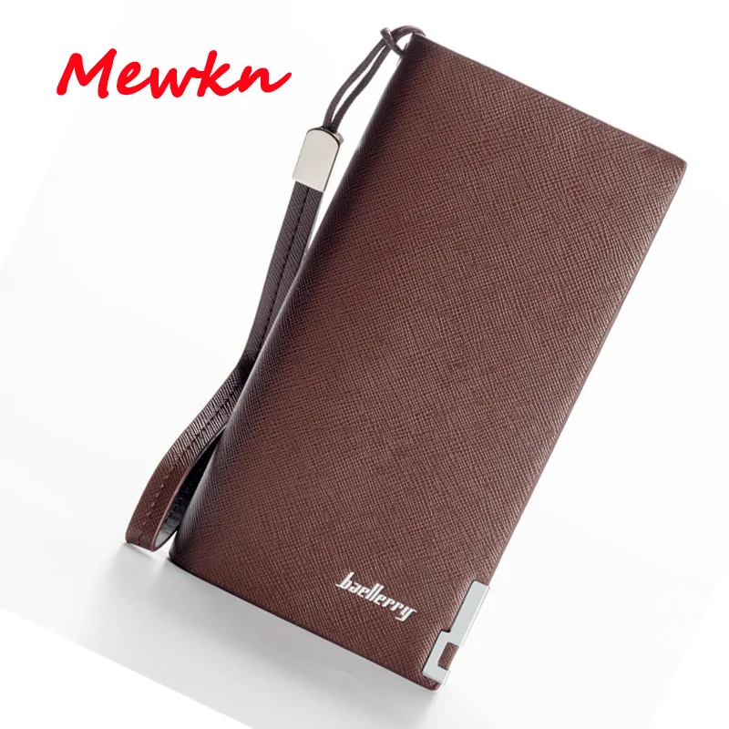 

2017 Hot Sell Men Wallet Long Clutch Men's Long Purse PU Leather Card Holders with Zipper Men Business Style Purse Casual Bags