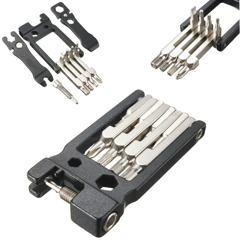 Набор инструментов для ремонта велосипеда для деталей около 19 в 1, набор многофункциональных инструментов для ремонта велосипеда, шестигранный ключ, отвертка, гаечный ключ