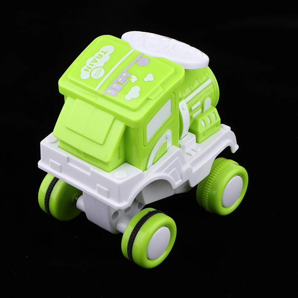 Funny Train Model Toys For Girls Boys Friction Powered Press And Go Car 360° Rolling Train Kids Play Baby Vehicles Model