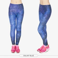 Новое поступление модные 3D Galaxy синие женские забавные Леггинсы Брюки Легинсы большого размера
