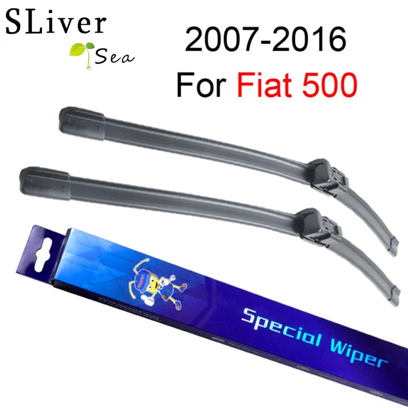SLIVERYSEA 1Pair Windscreen Wiper Blade For Fiat 500 2007 Onwards Fit Windshield Natural Rubber SLIVERYSEA 1Pair Windscreen Wiper Blade For Fiat 500 2007 Onwards Fit Windshield Natural Rubber
