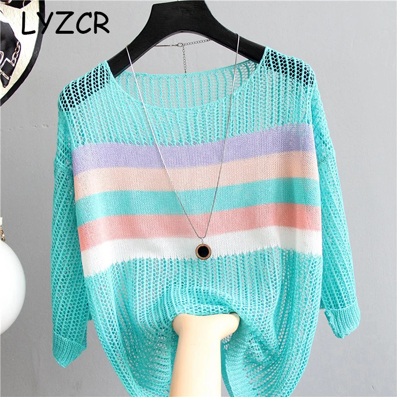 

Loose Knitted Patchwork Blouse Women Pullovers Womens Tops And Blouses Female Knitted White Shirt Ladies Tops For Summer