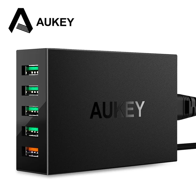 AUKEY Быстрая Зарядка QC 3.0 5-портовый USB Зарядное Устройство с Микро-USB кабель для Samsung Galaxy Xiaomi mi5 iPhone iPad Meizu & Больше