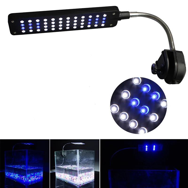 DC 12V High Lumen Clip on 48 LED Aquarium Lights Lamp with Flexible Arm