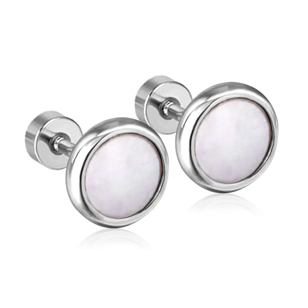 LUXUSTEEL Twist Серьги гвоздики Золото/цвет серебра талисман серьги в виде ракушки