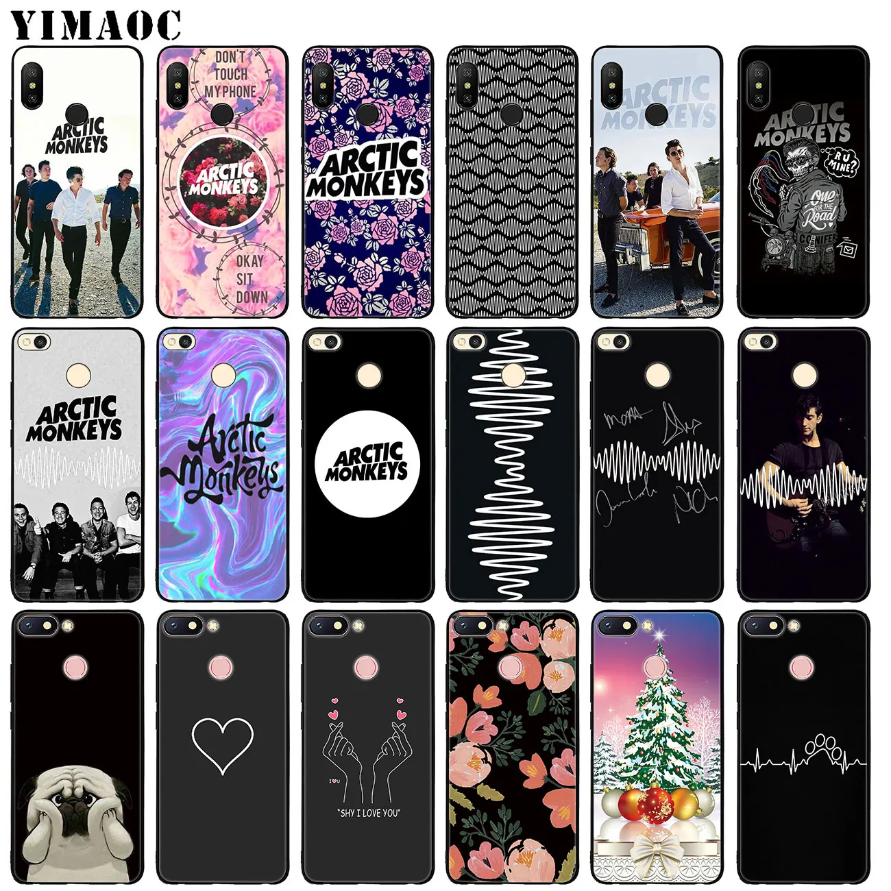 

YIMAOC ARCTIC MONKEYS cute Soft Silicone Phone Case for Xiaomi Mi 9 8 A2 Lite A1 6 pocophone f1 MAX 3 Black flower mi9 mi8 mia2