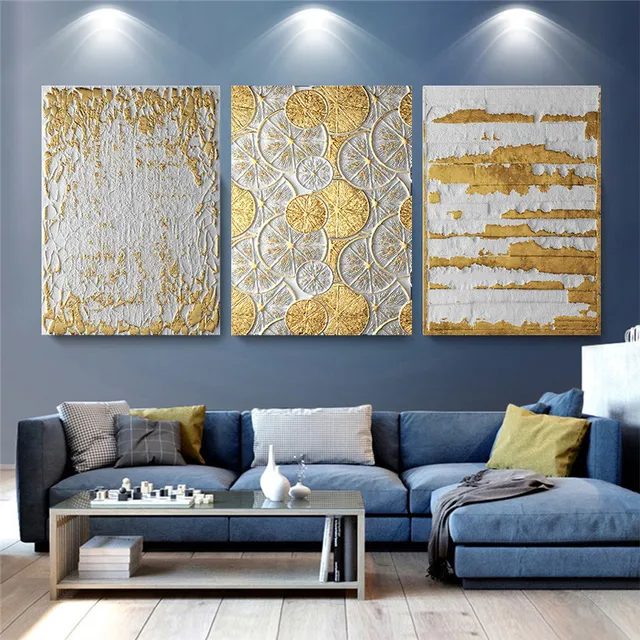 Vintage Chassical Gold Retro Bronze Home Decor Nordic Canvas Art
