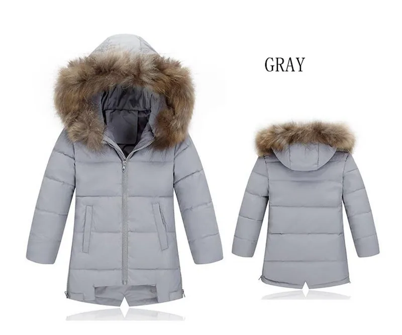 CROAL CHERIE Light 90% White Down Coat For Boys Outerwear Raccoon Fur Children Winter Parkas Jacket For Girls 110-150cm  (4)