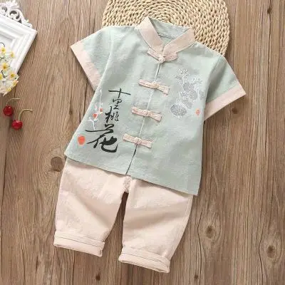 ZSIIBO ретро детская одежда Китайский летний костюм Тан