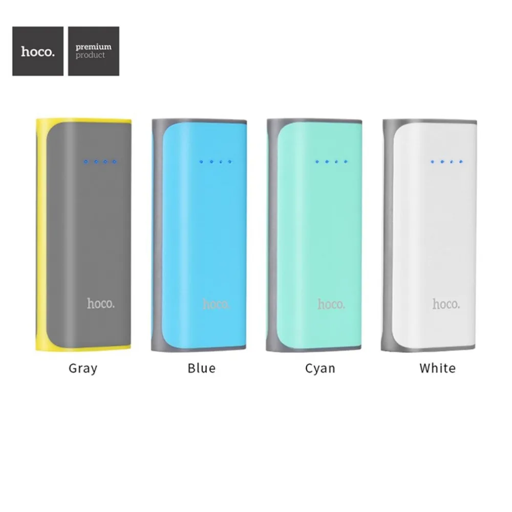 HOCO B21 5200mAh Mini USB Power Bank Tiny Concave Pattern 18650 Portable Mobile Phone External Battery Charger Powerbank HOCO B21 5200mAh Mini USB Power Bank Tiny Concave Pattern 18650 Portable Mobile Phone External Battery Charger Powerbank