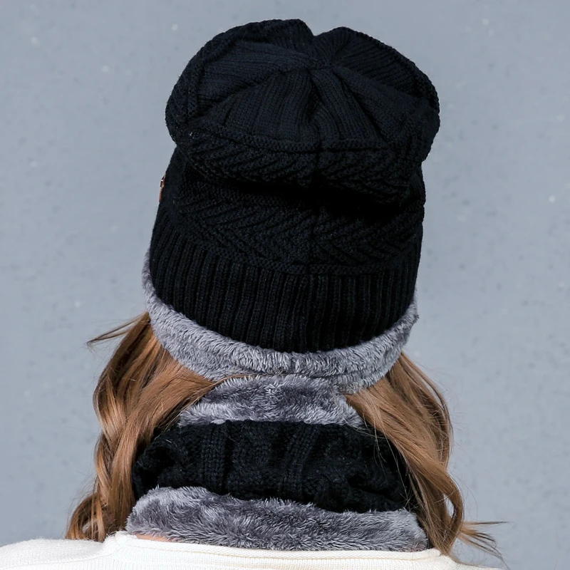 Для женщин Для мужчин Модная Зимняя шерстяная одежда лыжная шапка Маска набор глава капюшоном Кепки Наушники для женщин головы Кепки S