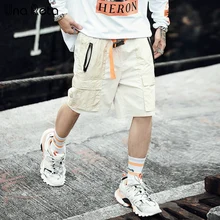 Una Reta шорты мужские Новые поступления хип хоп мешковатые джоггеры шорты с поясом уличная Мульти Карманный Дизайн мужские модные шорты