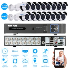 OWSOO AHD 1080N DVR 16 шт. 960 P AHD IP камера обнаружения движения ночного видения CCTV камера наблюдения для безопасности системы наблюдения комплект