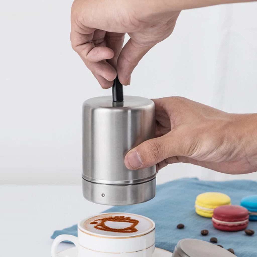 Stainless Steel Chocolate Cocoa Shaker Icing Sugar Powder Duster+5