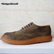 Clearance Sale !Size 8 Mens Retro Brogue Shoes Genuine Leather Round Toe Lace Up Craved Oxfords Chukkas Men Shoes Clearance Sale !Size 8 Mens Retro Brogue Shoes Genuine Leather Round Toe Lace Up Craved Oxfords Chukkas Men Shoes