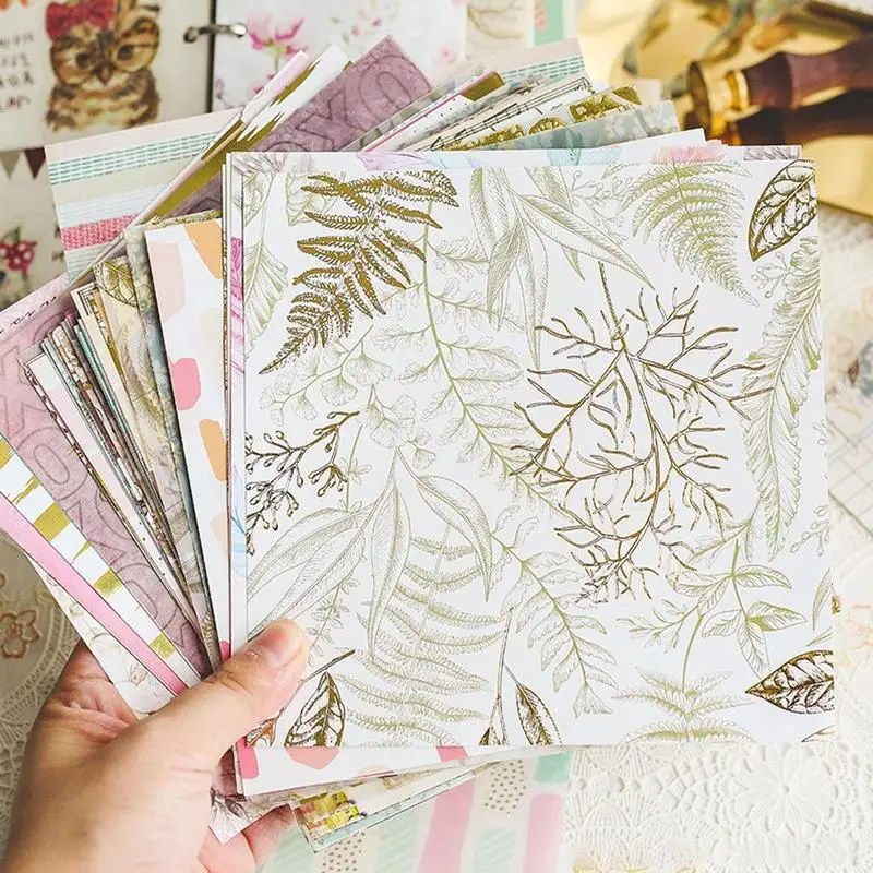 

10 Sheets Kawaii Series Material Paper Set For Scrapbooking Diy Card Loose Pages Can Be Carried With You Cute Craft Paper