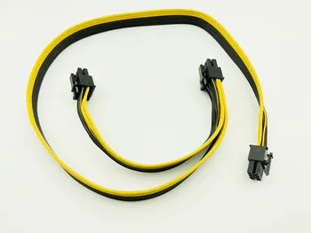 

Modular PSU Power Supply Cables 6Pin to 6+2Pin Cable Graphics Card Module Line 6P to Dual 8p Splitter Ribbon Cable 18AWG 50+20cm