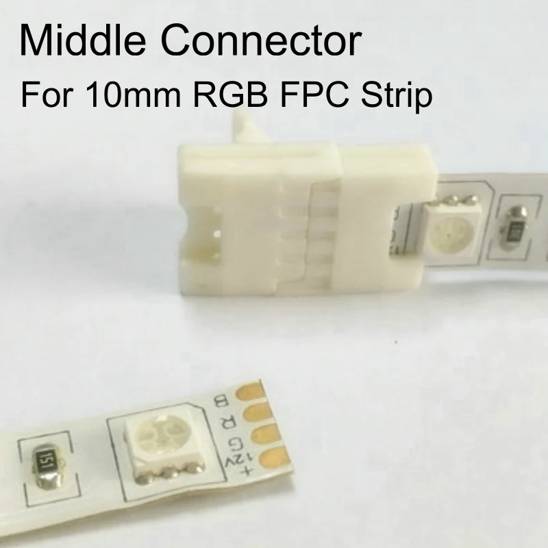 Светодио дный полосы разъем, нет провода. 50 шт. много - Цвет: 10mm RGB Middle