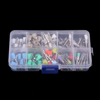 

100pcs New Mixed Color Nylon Latch Flat Polishing Dental Prophy Brushes Cups Kit