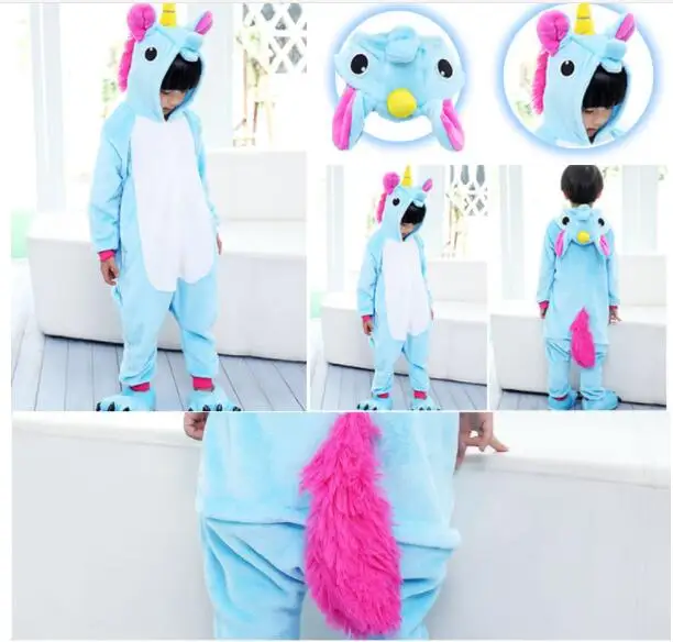 Unicorn Pajamas Flannel Cartoon Animals Cat Pyjamas for Girls Kids Winter Cheap Baby Pajamas Children’s Sleepwear Baby Children
