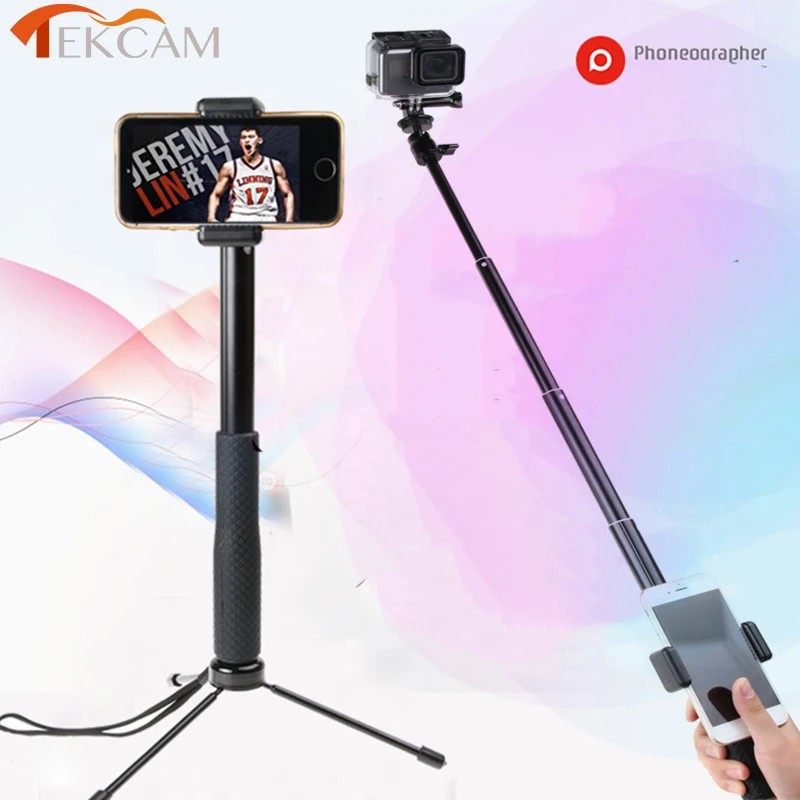 

Tekcam 93cm Tripod Selfie Stick for Gopro hero 6/5/4 Monopod for Sony/Xiaomi yi/yi 4k/Yi Lite/SJ6 SJ7 SJ8 SJ PRO Mijia Mini 4K