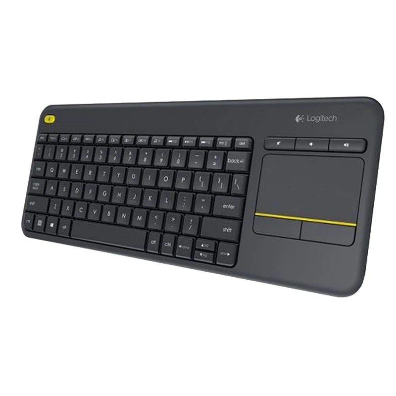 Logitech K400 Плюс 2.4 г Беспроводной клавиатура игровой ноутбук PC Gamer первоначально Эргономика Тачпад Mini Unifying компьютер ТВ