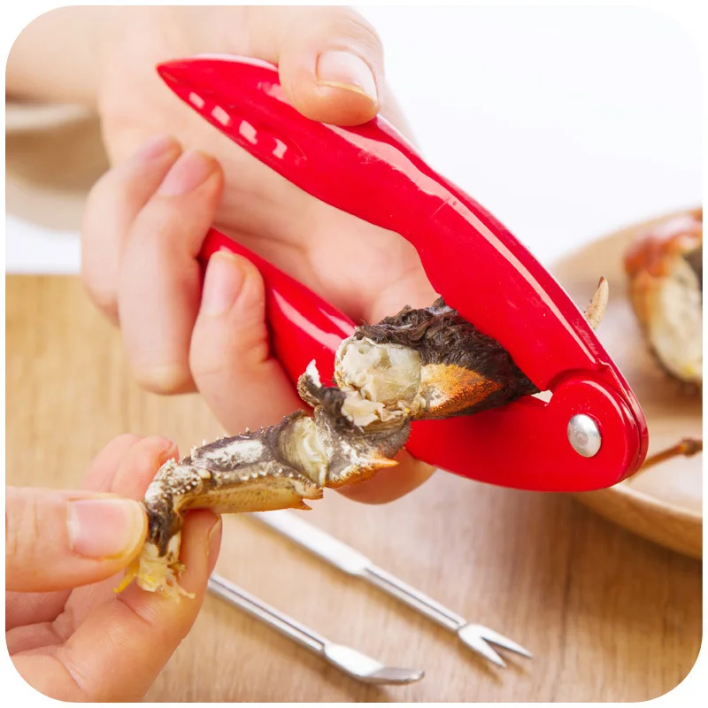 Portable eat crab Kit, stainless steel crab claws, crab clip crab pin