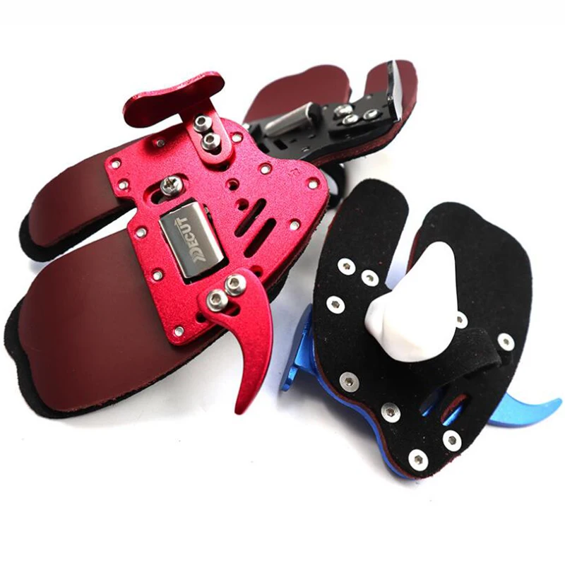 Billige DECUT HOCKII Bogenschießen Finger Tab Schutz Schutz Überprüfen Pad Recurve Bogen Handschuhe Tab Tradition Bogen Jagd Schießen Bogen und Pfeil