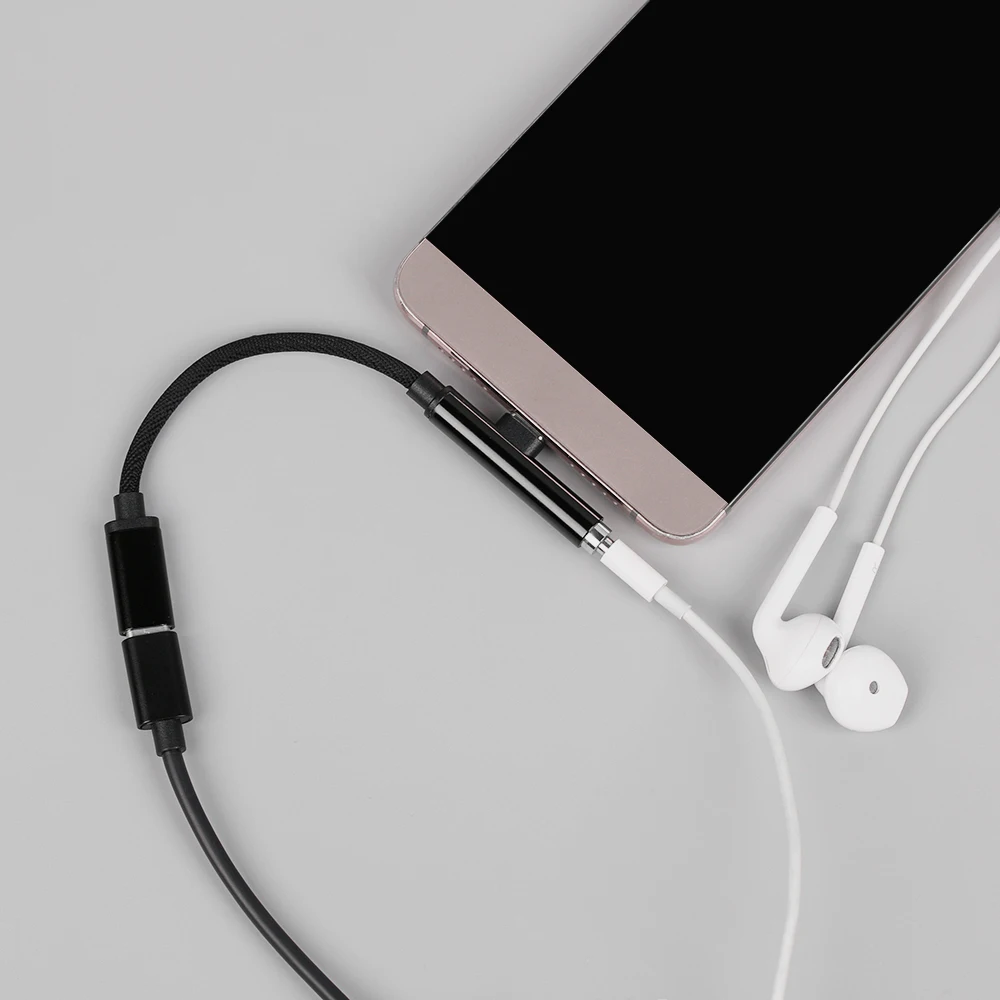 Usb type C адаптер зарядное устройство аудио кабель 2 в 1 type-C до 3,5 мм разъем для наушников вспомогательный конвертер для samsung Xiaomi htc huawei SONY
