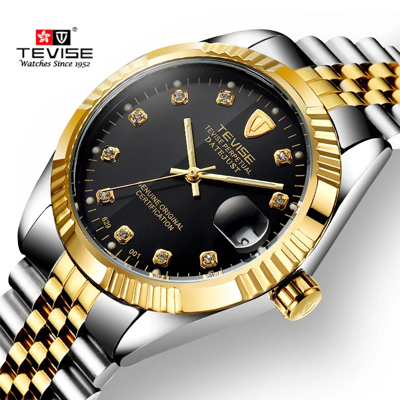 Top Brand TEVISE font b Luxury b font Automatic font b Watch b font Man Tourbillon
