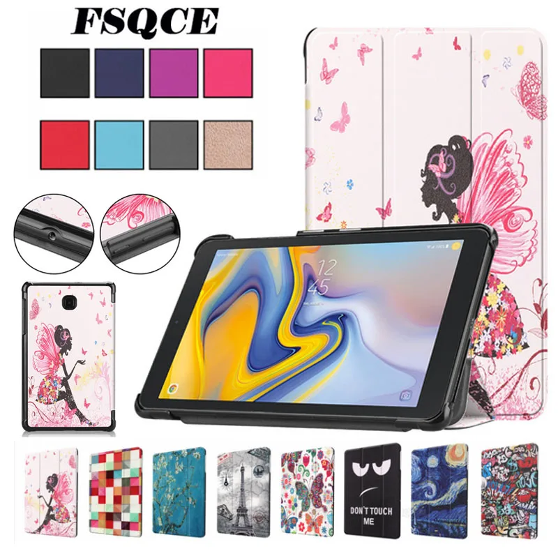 

Stylish Tablet Case For Samsung Tab A 8.0 T387 Slim Stand Flip Leather Capa For Samsung Tablet Tab A 8.0 T387 Cover Print Fundas