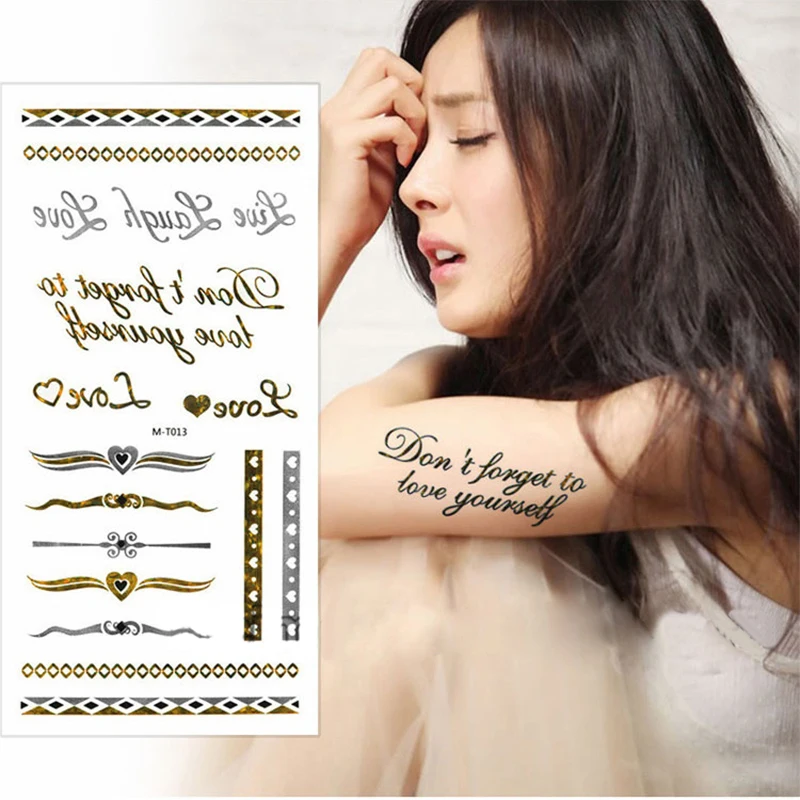 8PCS Beautiful Cute Water Transfer Tattoos Body Art Makeup Cool 3D Waterproof Temporary Tattoo Stickers For Girls Man Tatouage (15)