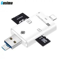 Устройство для чтения sd-карт для iPhone iPad USB 2,0 OTG Mini Smart Memory Card Reader Micro SD TF кардридер адаптер для iPhone IOS Android