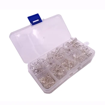

300PCS DIY electronic kit 3mm and 5mm 5 color transparent LED light-emitting diodes
