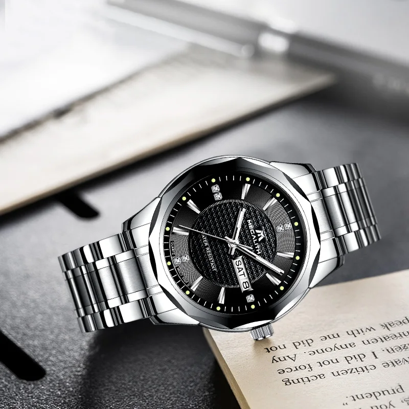 MEGALITH мужские часы Топ бренд класса люкс 2019 кварцевые Reloj Deportivo водонепроницаемый