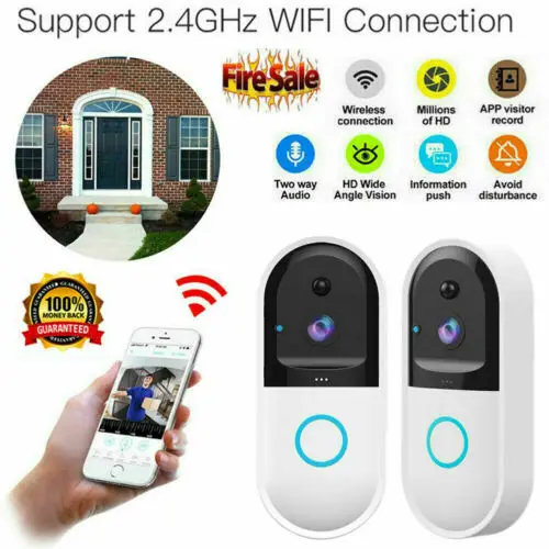 

Wireless WiFi Smart Doorbell Intercom Video Mobile APP Remote Control Doorbells