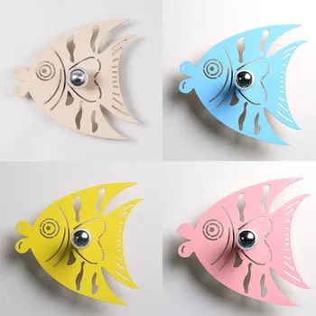 

LED modern simple creative living room children bedroom bedside stairs aisle cartoon cute fish shadow wall lamp
