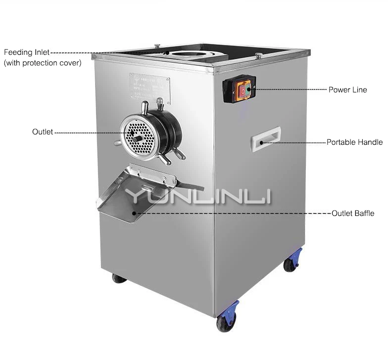 Электрическая мясорубка Коммерческая электрическая машина для изготовления фрикаделек из нержавеющей стали мясо разных видов мясорубки 42