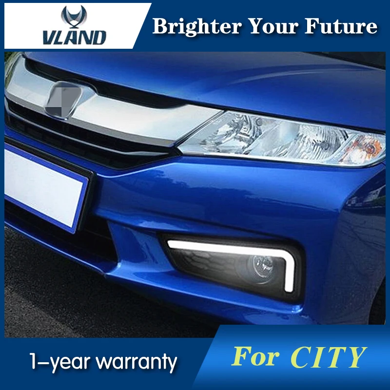 2 шт. светодиодный дневный ходовой светильник DRL противотуманный фонарь для Honda City