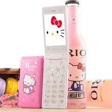 Unlocked Kuh D10 Dual Sim Cat Flip Phone Gprs Breath Light Women Girl Mp3 Mp4 Cartoon