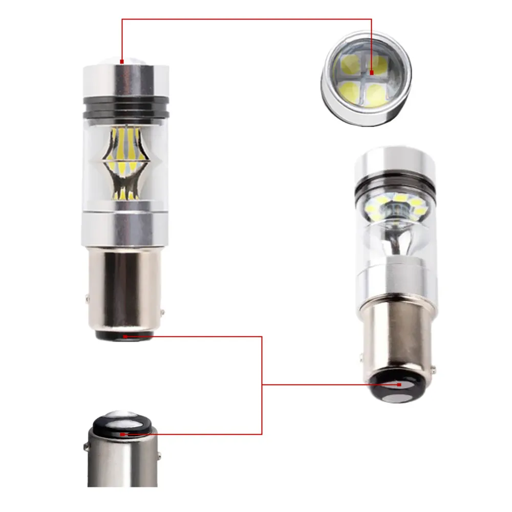 Светодиодные лампы 1157 BAY15D высокой мощности 3030 20SMD P21/5 Вт 2 шт. автомобильные задние
