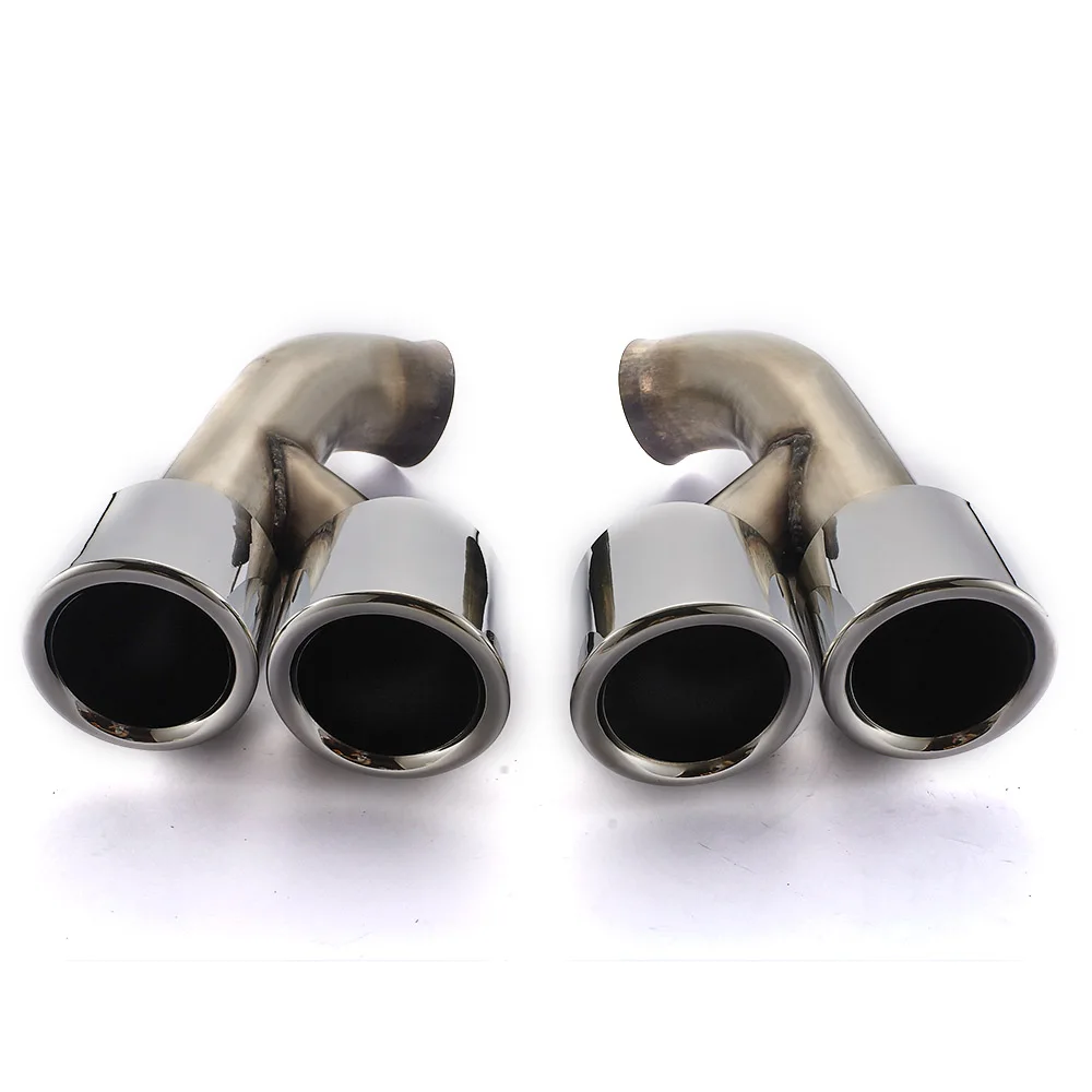 

2pcs/set High quality Modified Car Vehicle Exhaust Tail Muffler Tips 304 Stainless Steel Pipes For Porsche 14 Cayenne