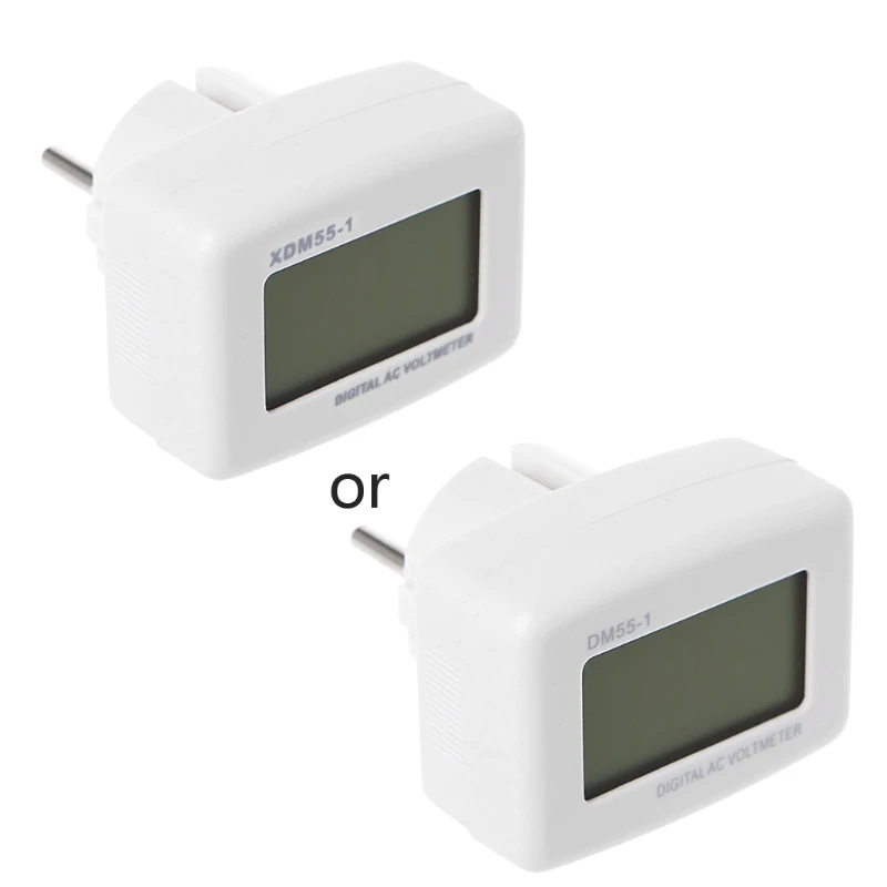

DM55-1 EU Plug Blue Digital LCD Display AC 85-260V Voltage Tester Voltmeter