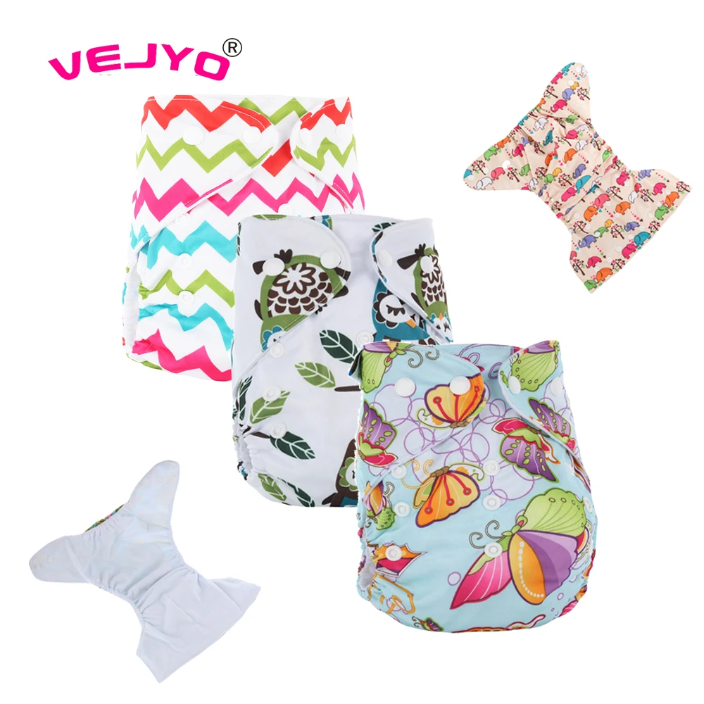 

5pcs/lot Modern Baby Products Reusable Cloth Nappy Washable Diaper Covers Size Adjustable Organic Diapers Nappies for Babies