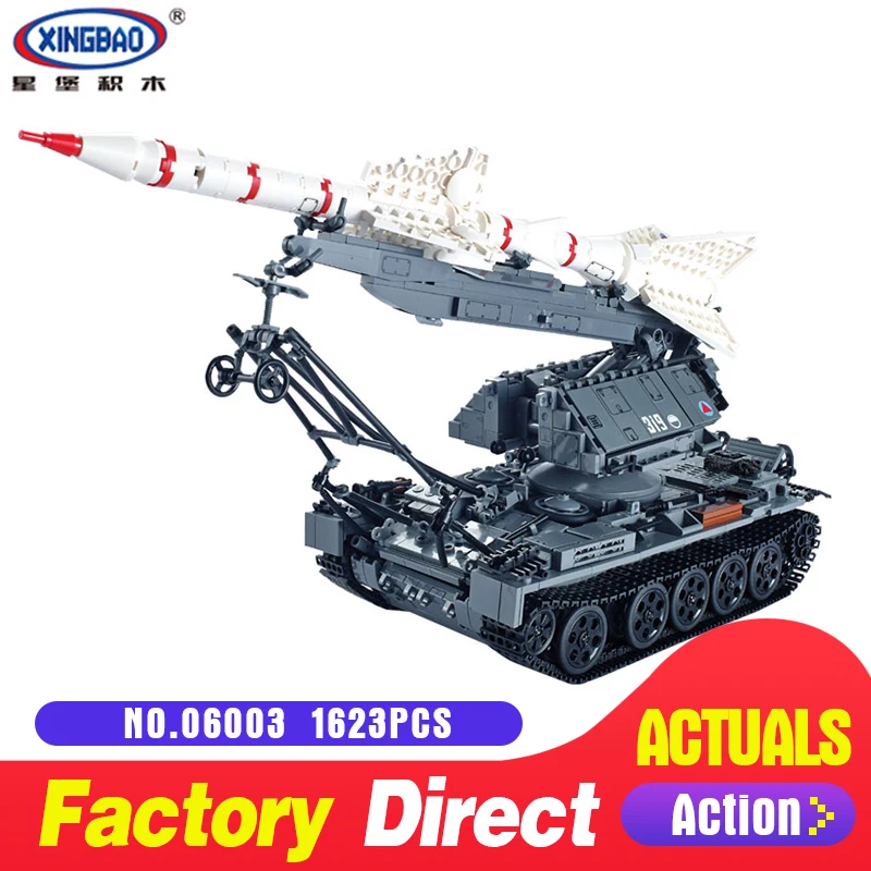 

Xingbao 06003 1623Pcs Military Series The SA-2 Guideline Set Building Blocks Bricks Children Educational Toys as Christmas Gifts