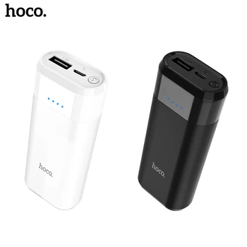 

HOCO Power Bank 5200mAh Mini USB LED 18650 lithium External Battery Portable Charger Powerbank For iphone for xiaomi mi 8 huawei