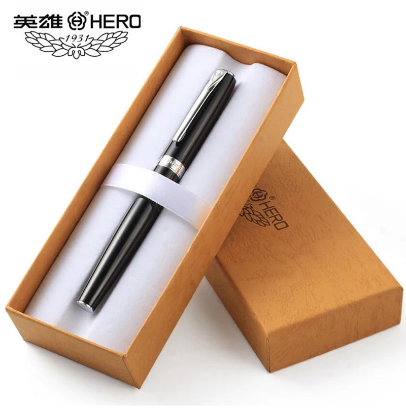 

Free Shipping Hot Selling Genuie Hero 382 Luxury Metal Ink Fountain Pen Office Executive Birthday Gift Pen