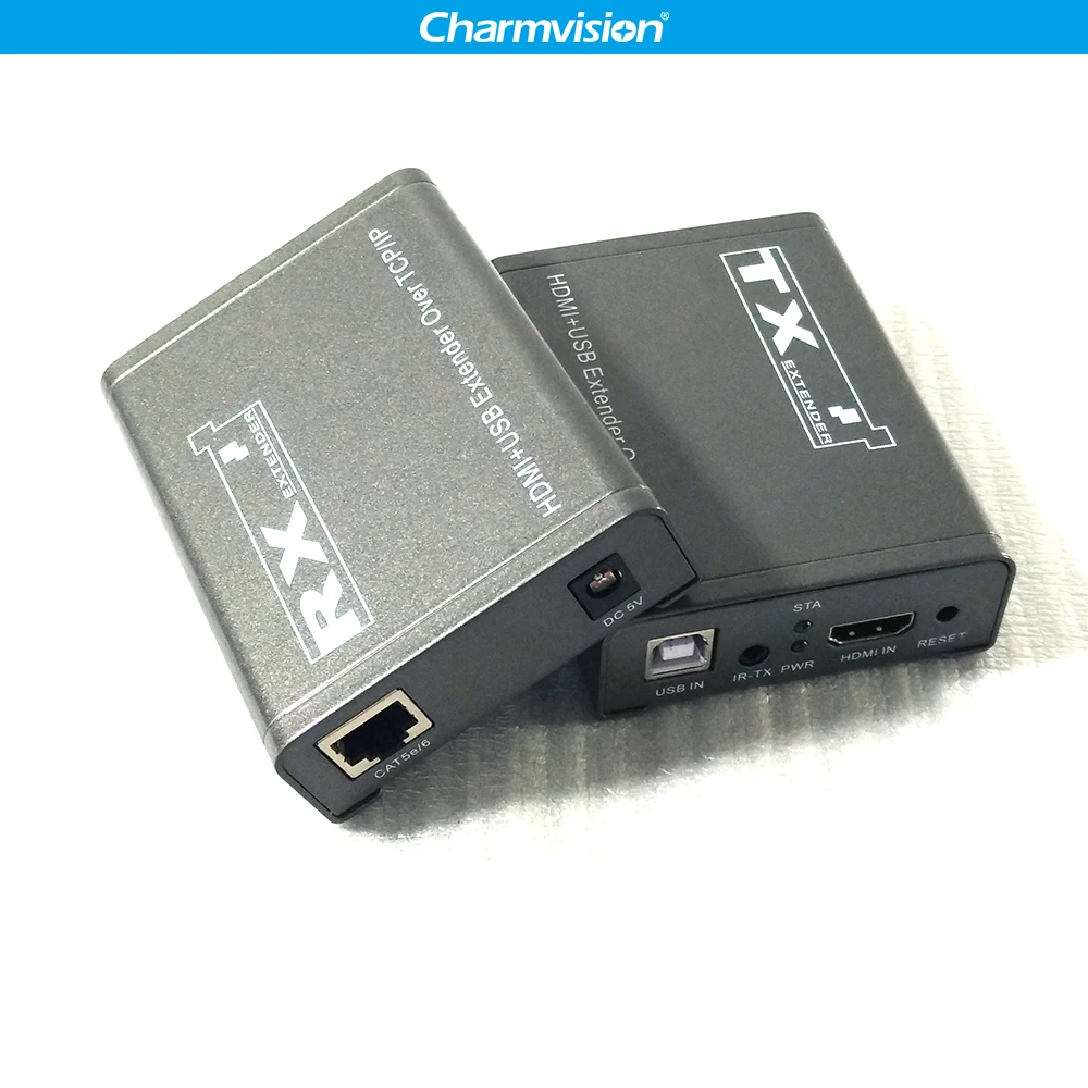 Charmvision IP KVM-120HU 120 м IP KVM USB HDMI удлинитель по TCP IP с ИК-пультом LAN IP KVM расширение USB Беспроводная мышь клавиатура