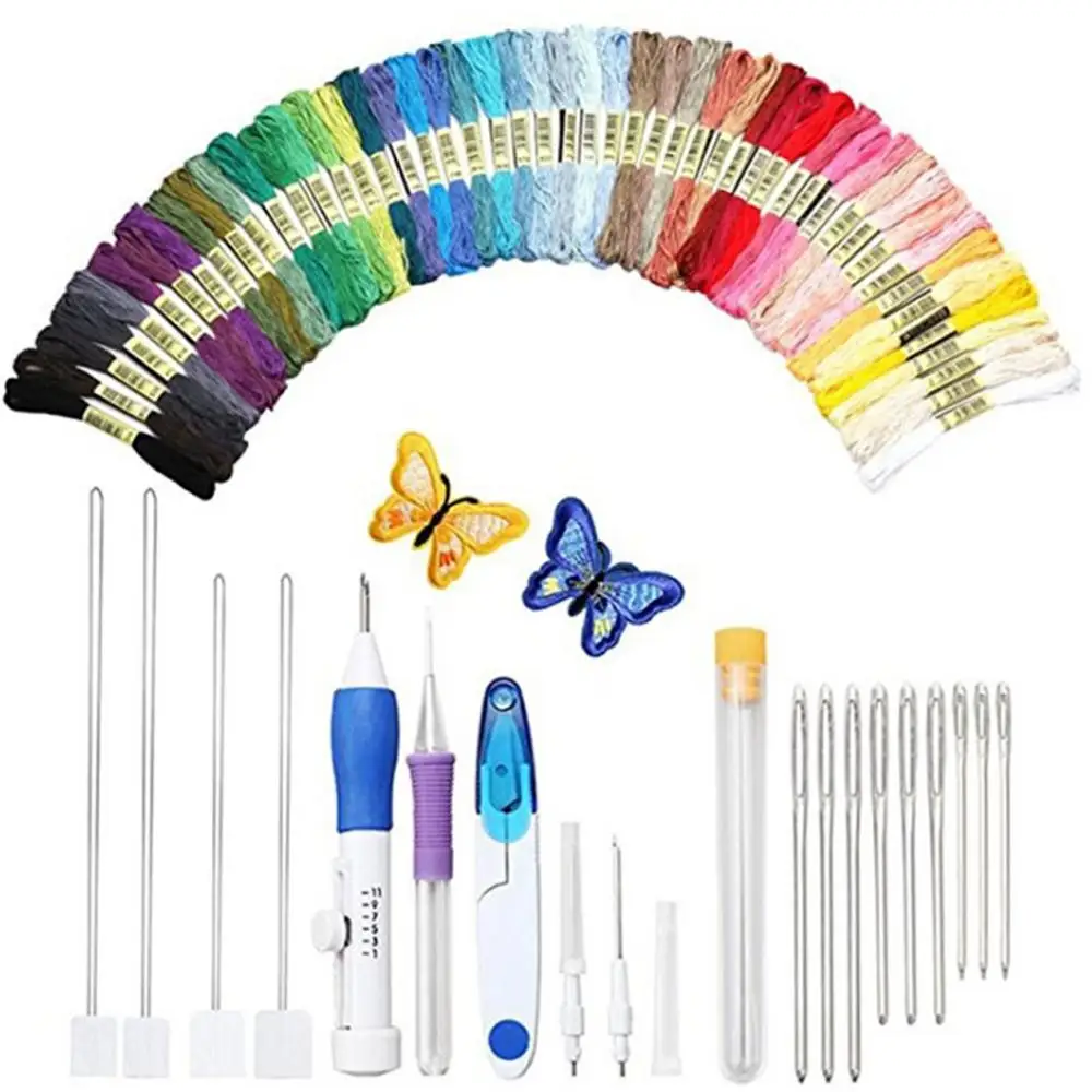 

Russian Embroidery Tools Imitation Cola Embroidery Needle Poked Felt Cross Stitch DIY Craft Hand Sewing Tools Set Accessories
