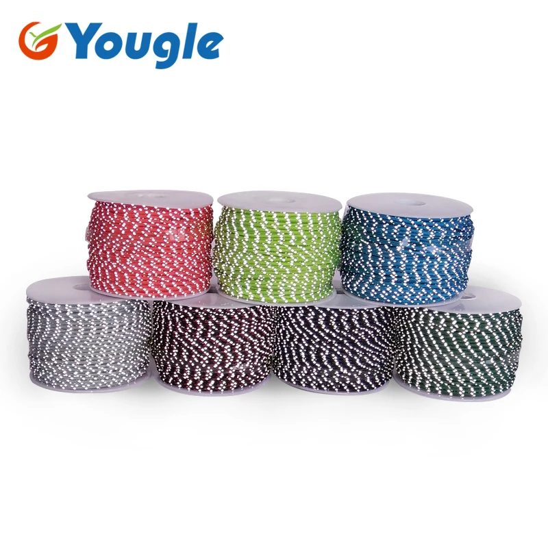 buy YOUGL 3 strand core Reflective Paracord Tent wind rope Parachute Cord Lanyard Ropemultifunctional Bold fixed rope 50m 160FT